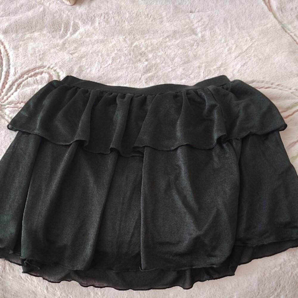 Joe Benbasset Black Layered Mini Skirt
